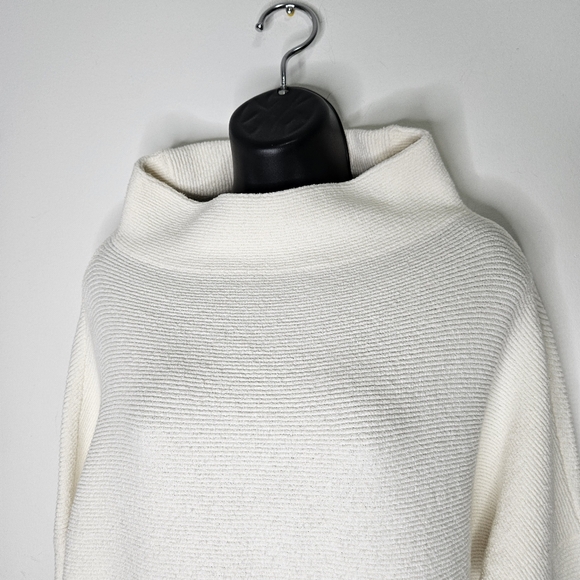 Free People Ottoman Slouchy Tunic Sweater Sz S Ecru Textured Oversized - Picture 3 of 8